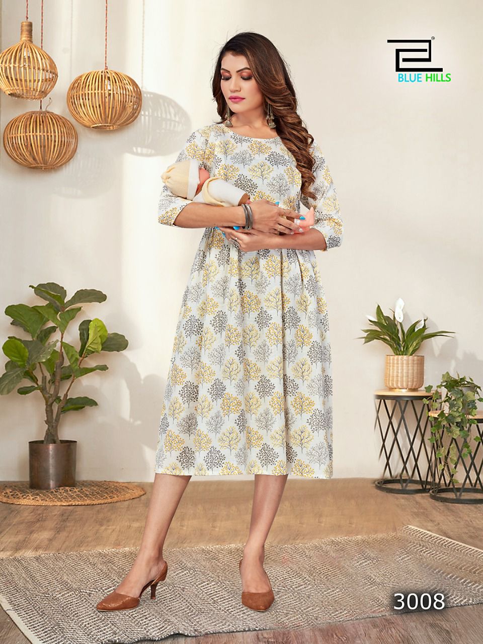 Blue Hills Little Things 3 Wholesale Designer Feeding Kurti Catalog
